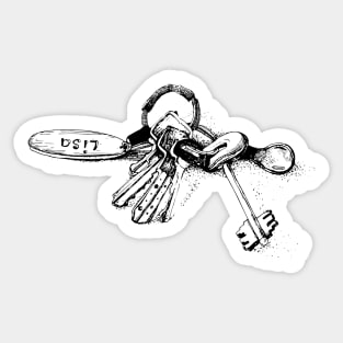 Portrait of the keys. A unique gift for any holiday. Sticker